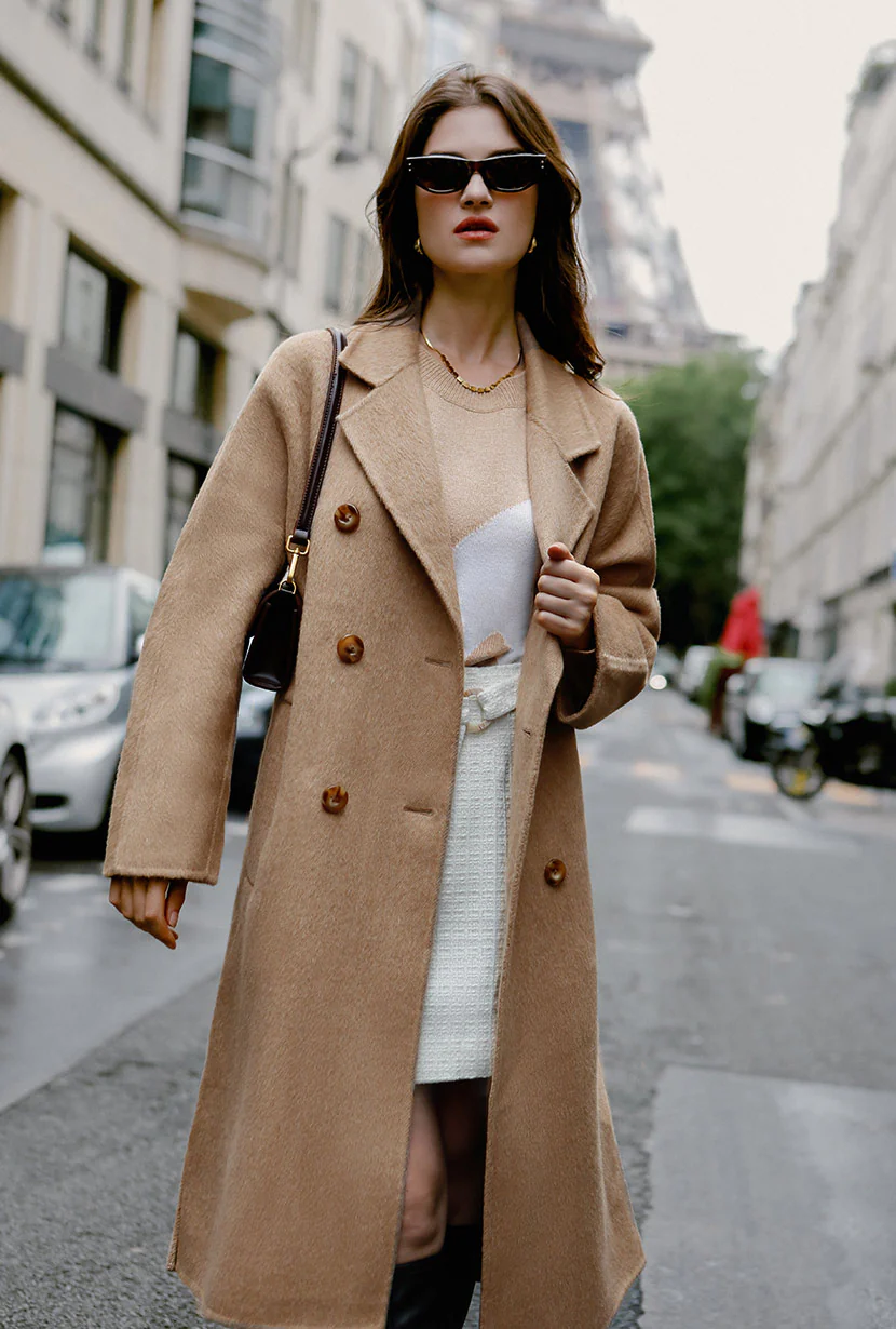 Harriet Double-Face Wool Coat - Camel - Image 4