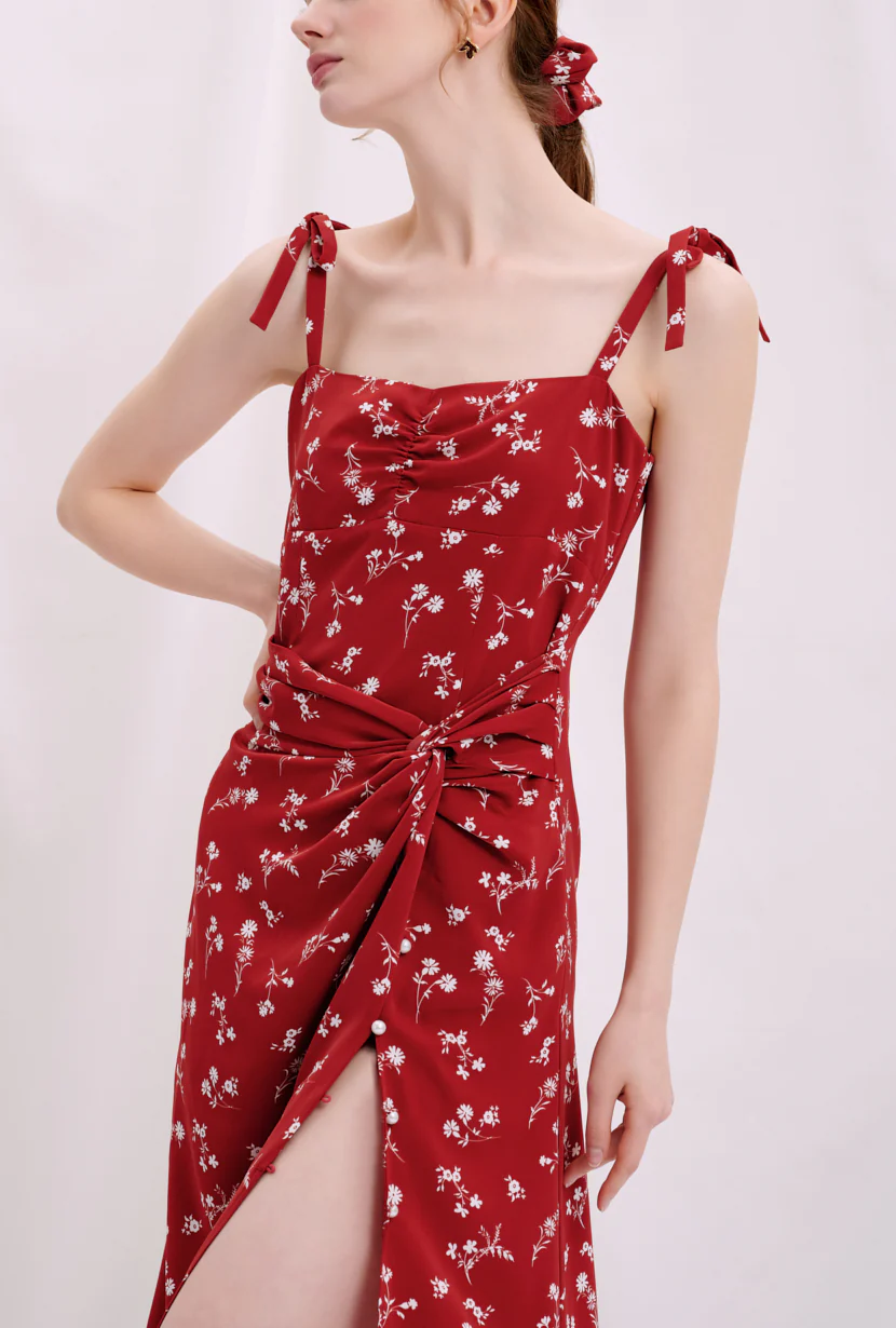 Lorraine Dress - Red Floral - Image 5