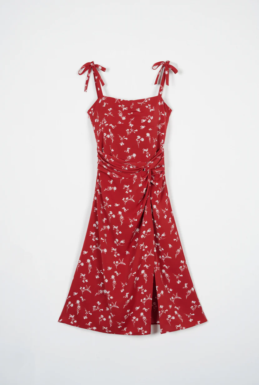 Lorraine Dress - Red Floral - Image 8