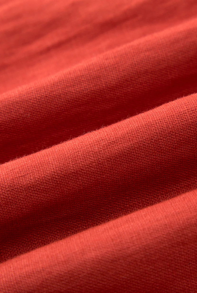 Meryl Linen Dress - Red - Image 9
