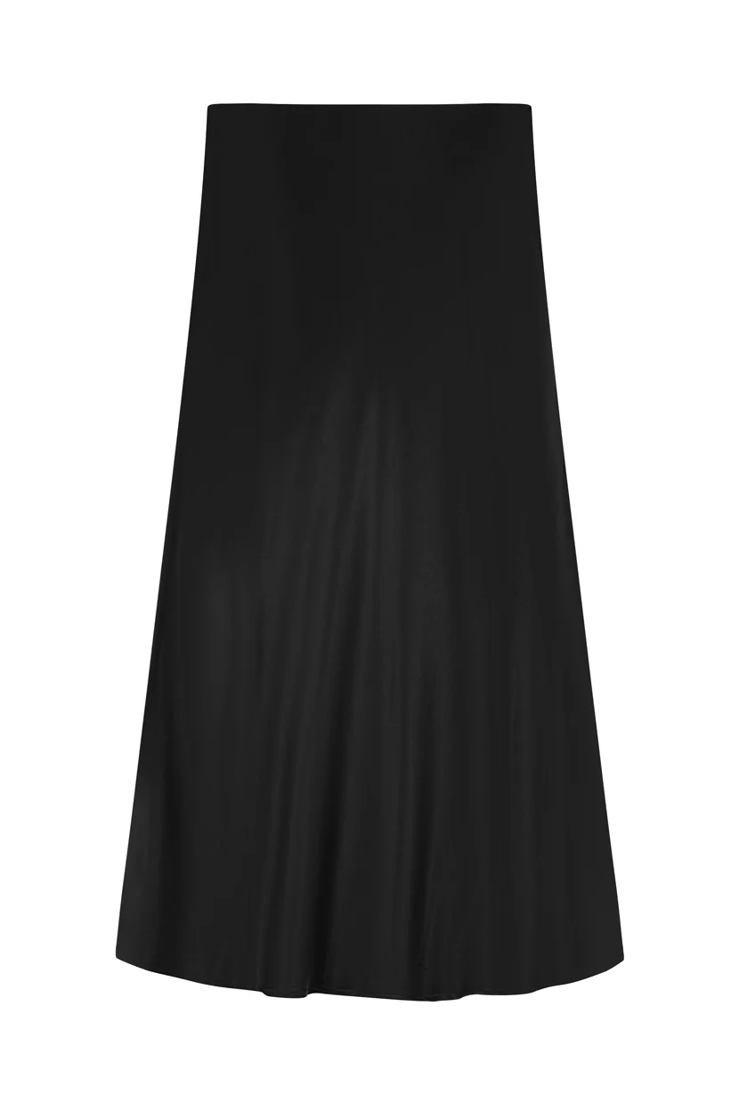 Nadine Satin Skirt - Black - Image 8