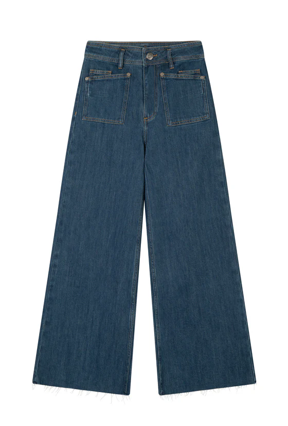 Sevilla High Rise Wide Leg Jeans - Vintage Indigo - Image 7