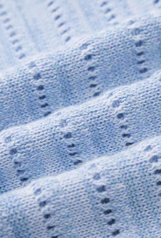 Shea Cotton Blend Knit Top - Sky - Image 7