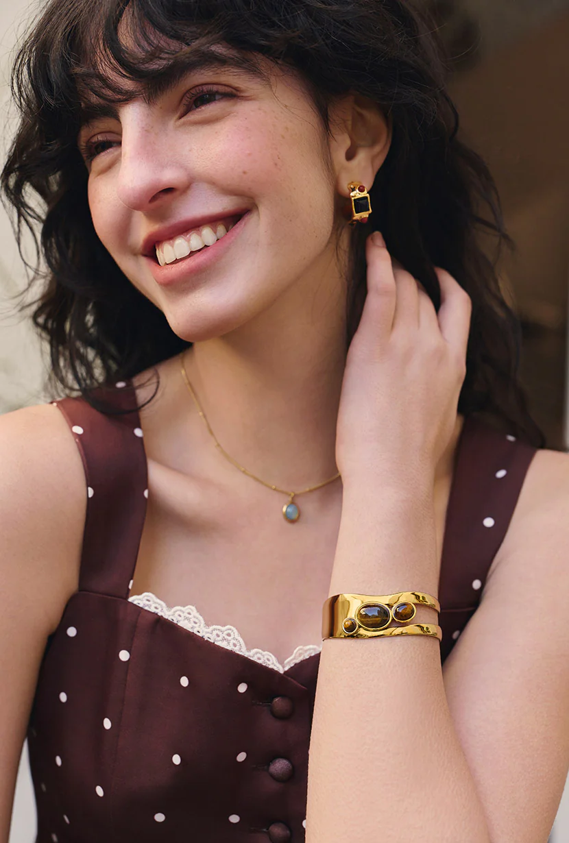 Vida Gold Bricks Earrings - Image 2