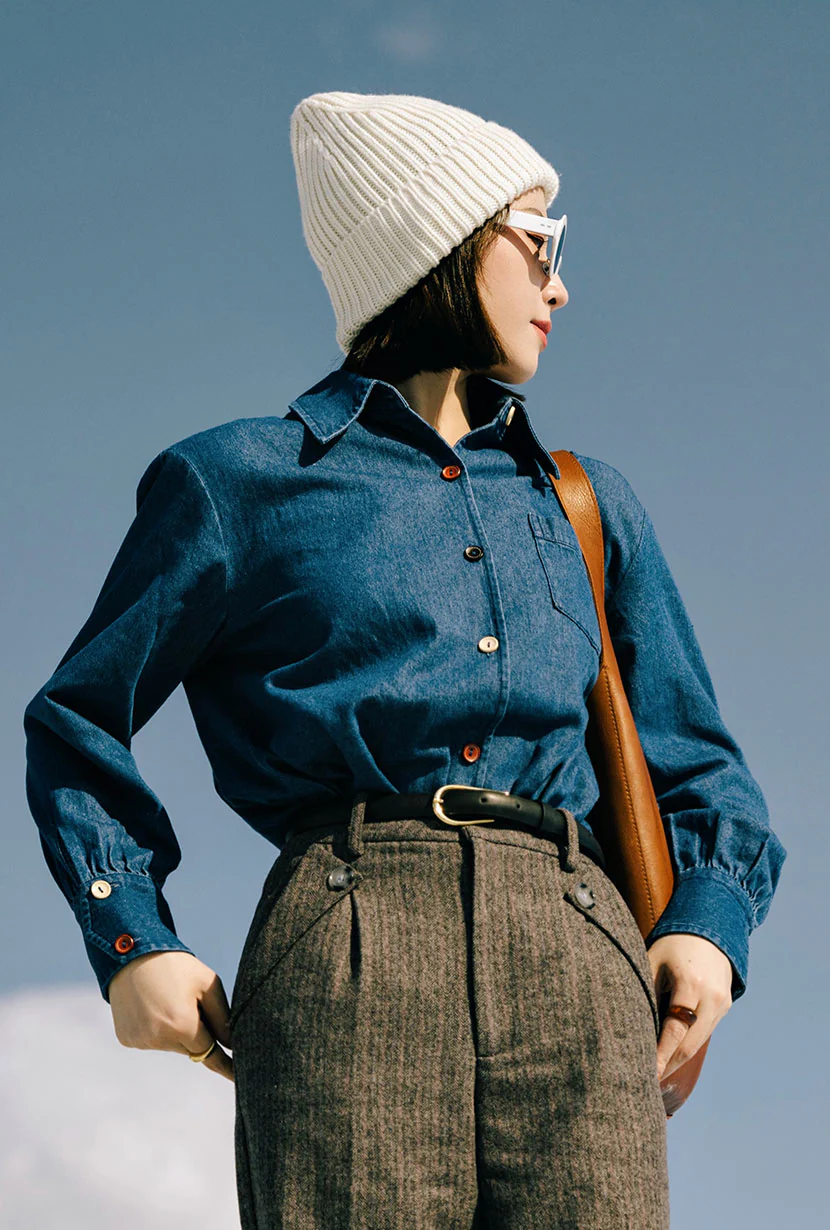 Vincent Blouse - Denim Blue - Image 5